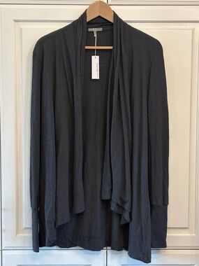 Standard James Perse Cardigan Grey Angora Blend Waterfall style - size 4 (L)